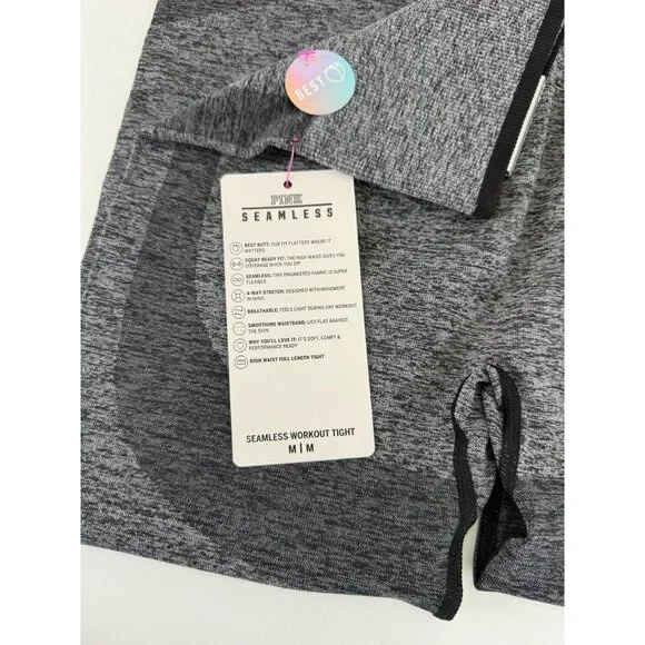 PINK Victoria's Secret Seamless Workout Tight-High Waist Best Butt Leggings M - Picture 5 of 9